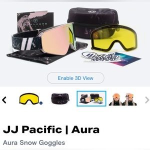 Blenders Goggles Aura JJ Pacific IN CASE Rose Gold Yellow lenses
